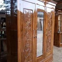 Gambar lemari pakaian full kayu 3 pintu dari renbell undefined 1 Tokopedia