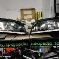 Gambar headlamp lampu depan great Corolla smoke custom alis LED crystal dari Kafindra autopart undefined 1 Tokopedia