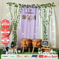 Gambar Dekorasi Lamaran Tunangan Backdrop Nikahan PhotoBooth Paket Mulia RR - Gold dari Mulia Dekorasi undefined 4 Tokopedia