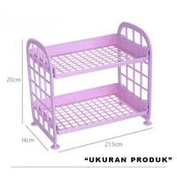Gambar Rak Mini 2 Susun Tempat Penyimpanan Kosmetik Bumbu Rak Susun 2 Tingkat dari Big Mart Jakarta undefined 2 Tokopedia