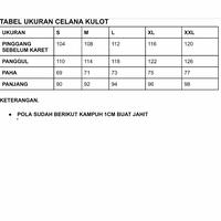 Gambar pola celana kulot - XL dari RAJA POLA undefined 2 Tokopedia