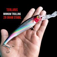 Gambar Minnow fishing lure umpan pancing troling 29 gram stabil dari Proklamator Pancing undefined 1 Tokopedia