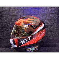 Gambar HELM KYT R10#3 RACE EDITION RED FLUO WHITE PAKET GANTENG - M dari CINTAHELMET2 undefined 2 Tokopedia