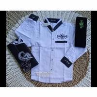 Gambar BAJU SETELAN BAJU+SARUNG+PECI | BAJU KOKO NU ANAK REMAJA SD-SMP - putih list crem, 8-9 tahun dari DN STYLE STORE undefined 5 Tokopedia
