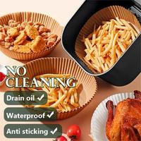 Gambar PAPEROAST Alas Air Fryer Disposable Paper Liner Waterproof - 50 pcs bulat dari bamblebee store undefined 1 Tokopedia