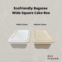 Gambar 750ml Square Bagasse Ecofriendly Packaging Kue Roti Tahan Panas Oven dari Ecoplease Home Compostable undefined 4 Tokopedia