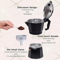 Gambar Coffee Maker Mokapot Espresso 3Cups Hitam dari Viv Coffee undefined 2 Tokopedia