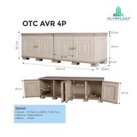 Gambar (CARGO) Olymplast OTC AVR 4P Lemari Meja TV Nakas Rak Plastik 4 Pintu dari MagicSun undefined 2 Tokopedia