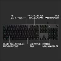 Gambar Logitech G512 Gaming Keyboard Mechanical RGB Lighting dari onlineretailstore undefined 5 Tokopedia