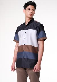 Gambar MOC Kemeja Lengan Pendek Pria Slim Fit RETROZ-BROWN - M dari MOC Indonesia undefined 1 Tokopedia