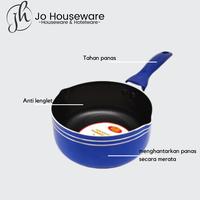 Gambar Panci saucepan teflon 20 cm ginka / panci susu teflon ginka 20 cm - Merah dari Johouseware undefined 3 Tokopedia