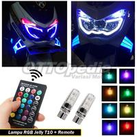 Gambar Lampu Sein Senja LED T10 Jely Flash Kedip Remote NMAX Aerox Vario Beat - 5 Titik Merah dari OTTOPEDIA undefined 1 Tokopedia