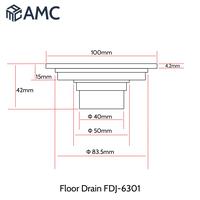 Gambar AMC FDJ 6301 Saringan Got Mesin Cuci Floor Drain Strainer Anti Bau - Gun Ashed dari amcindo undefined 5 Tokopedia