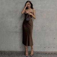 Gambar Valeria Dress Bodycon Satin Silk Dress Wanita Premium - Sage Green, XL dari glamoroutfit undefined 4 Tokopedia