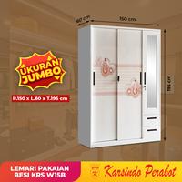Gambar Lemari Pakaian Besi 3 Pintu KRS-W15B dari subeto sejahtera furniture undefined 2 Tokopedia
