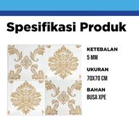 Gambar Wallpaper 3D FOAM / Wallpaper Dinding 3D Motif Foam Batik Bunga - MT5-B dari Paus Biru Indonesia undefined 2 Tokopedia