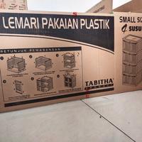 Gambar Lemari Pakaian Plastik Tabitha Mini - susun 4 kaca dari BERKAH JAYA MEUBEL CIREBON undefined 5 Tokopedia