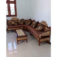 Gambar kursi tamu sudut minimalis kayu mahoni - tanpa busa dari Fahana Jati Furniture undefined 2 Tokopedia
