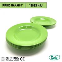 Gambar 6 Pcs, Onyx Seiv, Piring Makan Cekung 8 inch: Melamin, Aman untuk Makanan, Halal, 1808S Polos - Hijau dari Onyx Melamin undefined 2 Tokopedia