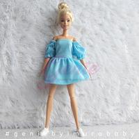 Gambar baju boneka barbie handmade - sabrina midi dress - Biru Muda dari Thio Home undefined 2 Tokopedia
