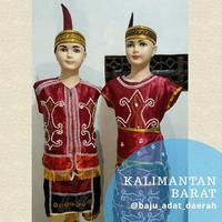 Gambar Baju Adat Kalimantan Barat Anak Merah (Pria/Wanita) - Wanita Merah, 3 dari NDuZzT OLSHOOP undefined 4 Tokopedia