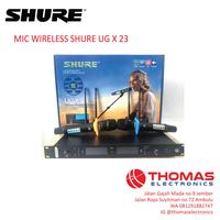 Gambar Mic Wireless Shure UG X 23 Mic Pegang Profesional Mic Legendary dari Thomas Elektronik undefined 1 Tokopedia