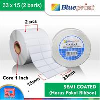 Gambar Blueprint Sticker Label 33 x 15mm x 2 Baris Semi Coated Stiker Barcode dari Sadar Jaya Maju undefined 1 Tokopedia