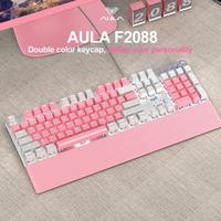 Gambar Keyboard Gaming Multimedia Mechanical AULA F2088 PINK - Black Switch dari Tc kom undefined 2 Tokopedia