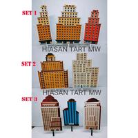 Gambar Cake Topper Gedung Bertingkat / Hiasan Kue Kertas - Set 3 dari hiasantartmw undefined 1 Tokopedia