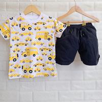 Gambar Baju setelan anak laki laki celana pendek cowok printing boy LC - TRAKTOR LC, 7-8 tahun dari happygaleri undefined 3 Tokopedia