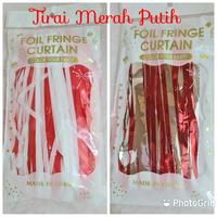 Gambar Tirai Foil/Backdrop Foil/Tirai Foil Curtain Merah Putih HUT RI - Pastel dari Nerd Party undefined 1 Tokopedia