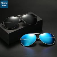 Gambar Kacamata Hitam Aviator Polarized Anti UV Pria / Wanita Anti Silau - Hitam dari Pijarus Store undefined 3 Tokopedia