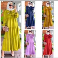 Gambar GAMIS MIDI DRESS/ DRESS MIDI KATUN RAYON LD 110 115 120 - HIjau Lemon, All Size dari Jafa_Oficial undefined 1 Tokopedia