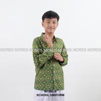 Gambar Seragam Baju Batik Panjang SD/MI/TK/PAUD JM Hijau 005 - 16 dari moreis. undefined 1 Tokopedia