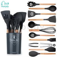 Gambar Spatula Silicone Set 12 in 1 Peralatan Masak Silicone Utensil Set - Merah dari Motjay undefined 4 Tokopedia