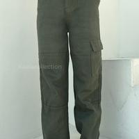 Gambar Olea Jeans in Dark Green Army - Highwaist Cargo Army Jeans - S dari Kaela Collection undefined 3 Tokopedia