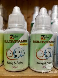 Gambar Z Pets MULTIVITAMIN 30 ml / Vitamin Suplemen Kucing Anjing / Cat & Dog dari PetKiosk undefined 1 Tokopedia