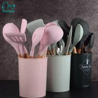 Gambar Spatula Silicone Set 12 in 1 Peralatan Masak Silicone Utensil Set - Merah dari Motjay undefined 5 Tokopedia