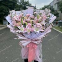 Gambar bouquet lily rose fresh flower bunga segar buket wisuda anniversary dari Bloom Flourish Supplier undefined 4 Tokopedia