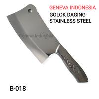 Gambar Pisau Golok Dapur Daging Tulang Cincang Tebal Gagang Stainless Steel dari Geneva Indonesia undefined 3 Tokopedia