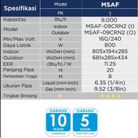 Gambar Midea AC 1 PK 1PK Standard 800W Turbo Cool MSAF-09CRN 09CRN MSFC 09CRN dari CV Sumber Cahaya Yogya undefined 5 Tokopedia