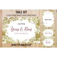 Gambar Table set engagement perlengkapan dekor lamaran aksesoris dekor dari Partyplannerstuff undefined 1 Tokopedia