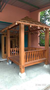 Gambar Gazebo Taman Gazebo Teras Gazebo Rumah Yogyakarta Kayu Jati dan Mahoni dari Ud pintu jati n Roni bike undefined 2 Tokopedia