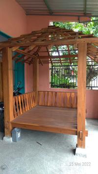 Gambar Gazebo Taman Gazebo Teras Gazebo Rumah Yogyakarta Kayu Jati dan Mahoni dari Ud pintu jati n Roni bike undefined 3 Tokopedia