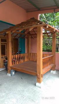 Gambar Gazebo Taman Gazebo Teras Gazebo Rumah Yogyakarta Kayu Jati dan Mahoni dari Ud pintu jati n Roni bike undefined 4 Tokopedia