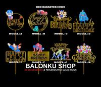 Gambar Cake Topper / Topper Kue Ulang Tahun / Hiasan Kue - HBD KARAKTER CE, C dari Balonku Shop undefined 4 Tokopedia