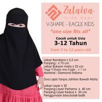 Gambar Cadar Elang Anak 2 Layer Tanpa Jahitan Bawah Mata Bolak Balik - Dark Grey dari Zalaiva undefined 3 Tokopedia