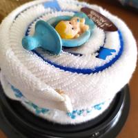 Gambar Suvenir Handuk berbentuk Kue TOWEL CAKE/ Handuk Berbentuk Kue/ Souvenir/ Kado Baby Biru/Blue dengan hiasan boneka bayi/baby doll diatasnya dari tasforfashion undefined 5 Tokopedia