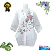 Gambar Fashion Wanita / Atasan Wanita / Kemeja Wanita / Putih Bordir Bunga 01 dari Darren elvis undefined 2 Tokopedia