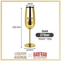 Gambar BARFRAU Gelas Wine Champagne Flute Glass Stainless Steel Gold Rose - Rose Gold dari Liquor Avenue_NEW undefined 2 Tokopedia